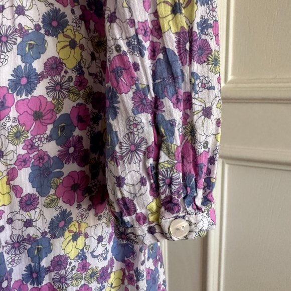 Spring Mod Cloth Ruffling For Flowers Midi Dress, Size 14 - Picture 12 of 15